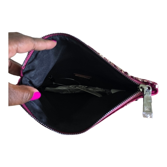 Urban Expressions Crush Velour Wine Embellish Small Wedding Clutch Handb… - Picture 2 of 7